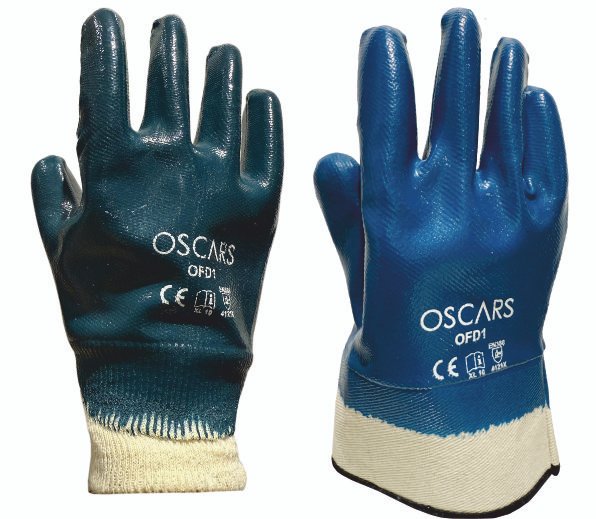 Cotton Shell with Nitrile Full Dipped Safety Cuff – Cut & Sewn